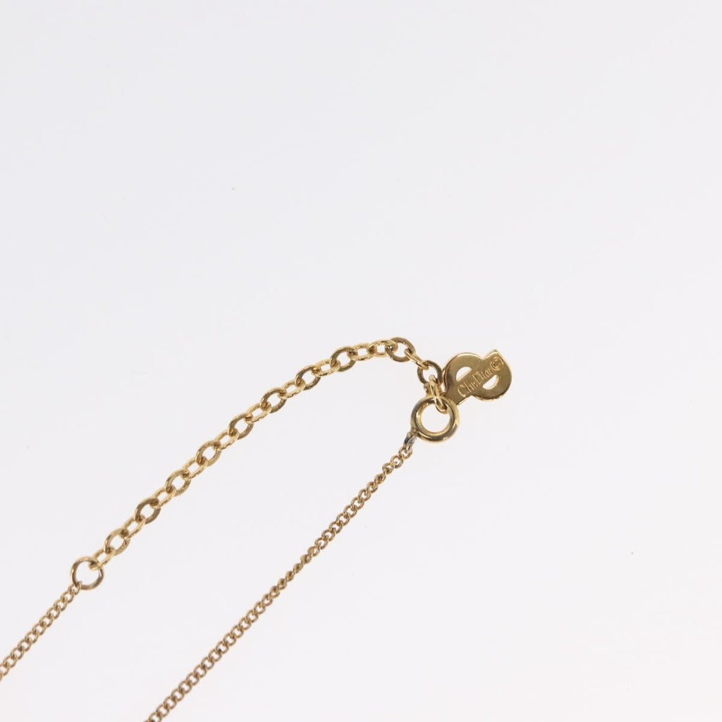 Christian Dior Cd Round Pendant Necklace Metal Gold Metal Necklace Jewelry (Pre-Owned)