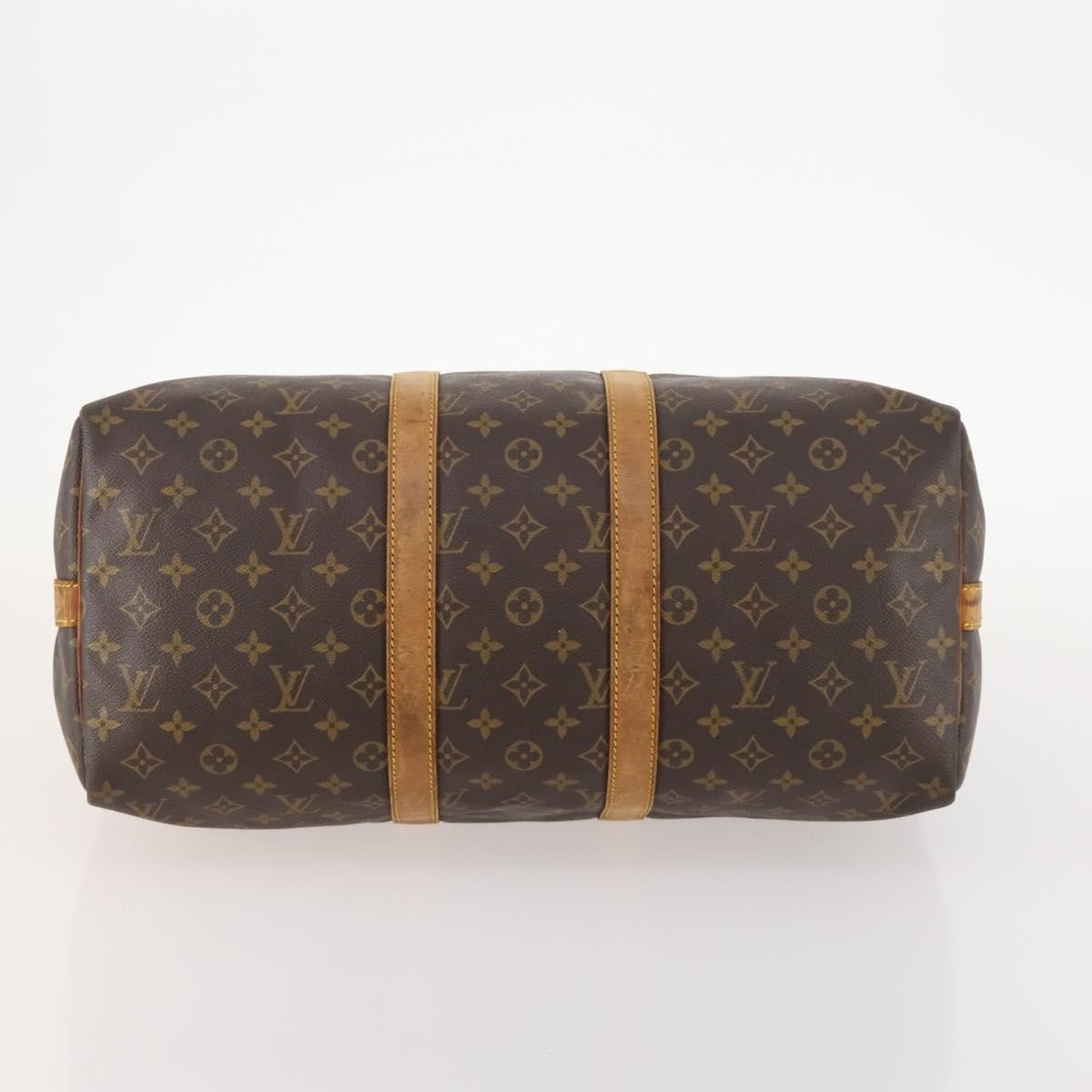 Louis Vuitton Keepall Bandouliere Bag Monogram Canvas Brown Canvas Travel Bag