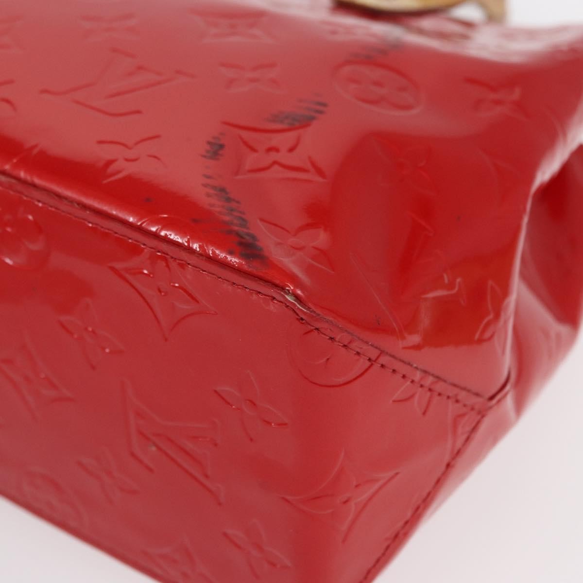 Louis Vuitton Reade Handbag Monogram Vernis Red Patent_Leather Handbag