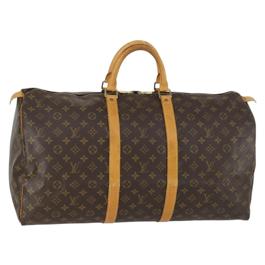 Louis Vuitton Keepall Bag Monogram Canvas Brown Canvas Travel Bag