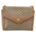 Celine Vintage Macadam Shoulder Bag Canvas And Leather Beige Canvas Shoulder Bag Bag