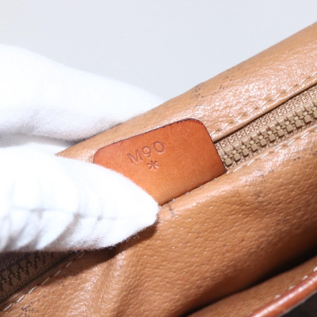 Celine Circle Logo Macadam Pouch Canvas And Leather Brown Canvas Clutche & Pouche Bag