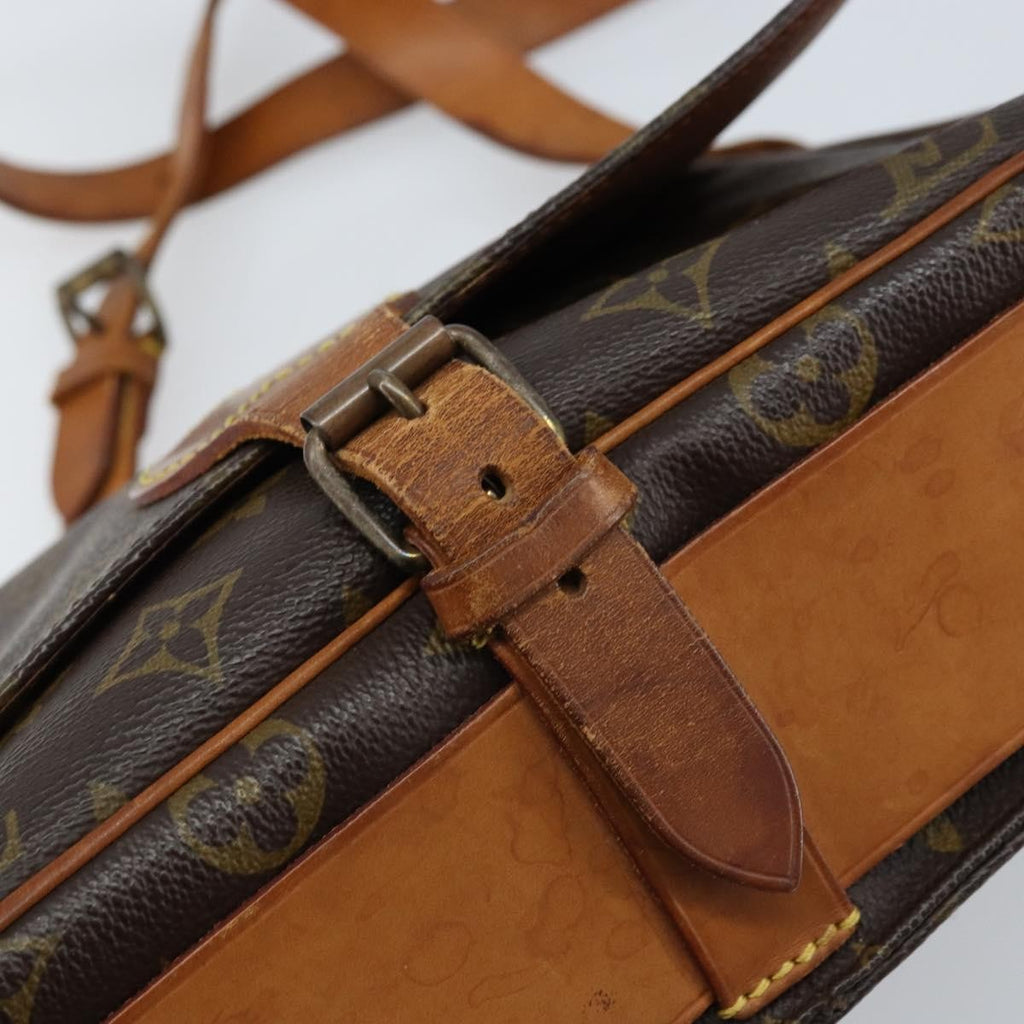 Louis Vuitton Cartouchiere Handbag Monogram Canvas Brown Canvas Shoulder Bag