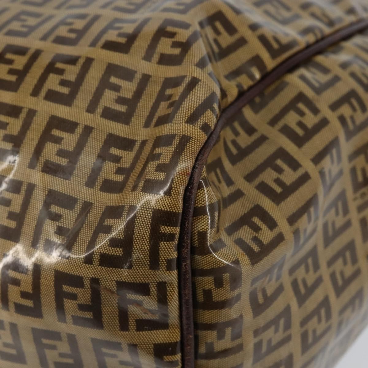 Fendi Zip Tote Canvas Beige Canvas Tote Bag Bag