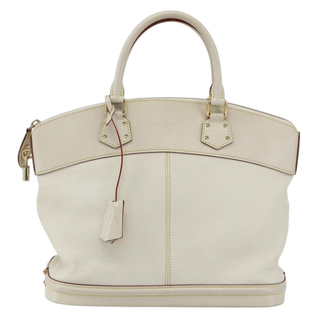 Louis Vuitton Suhali Lockit Handbag Leather White Leather Handbag