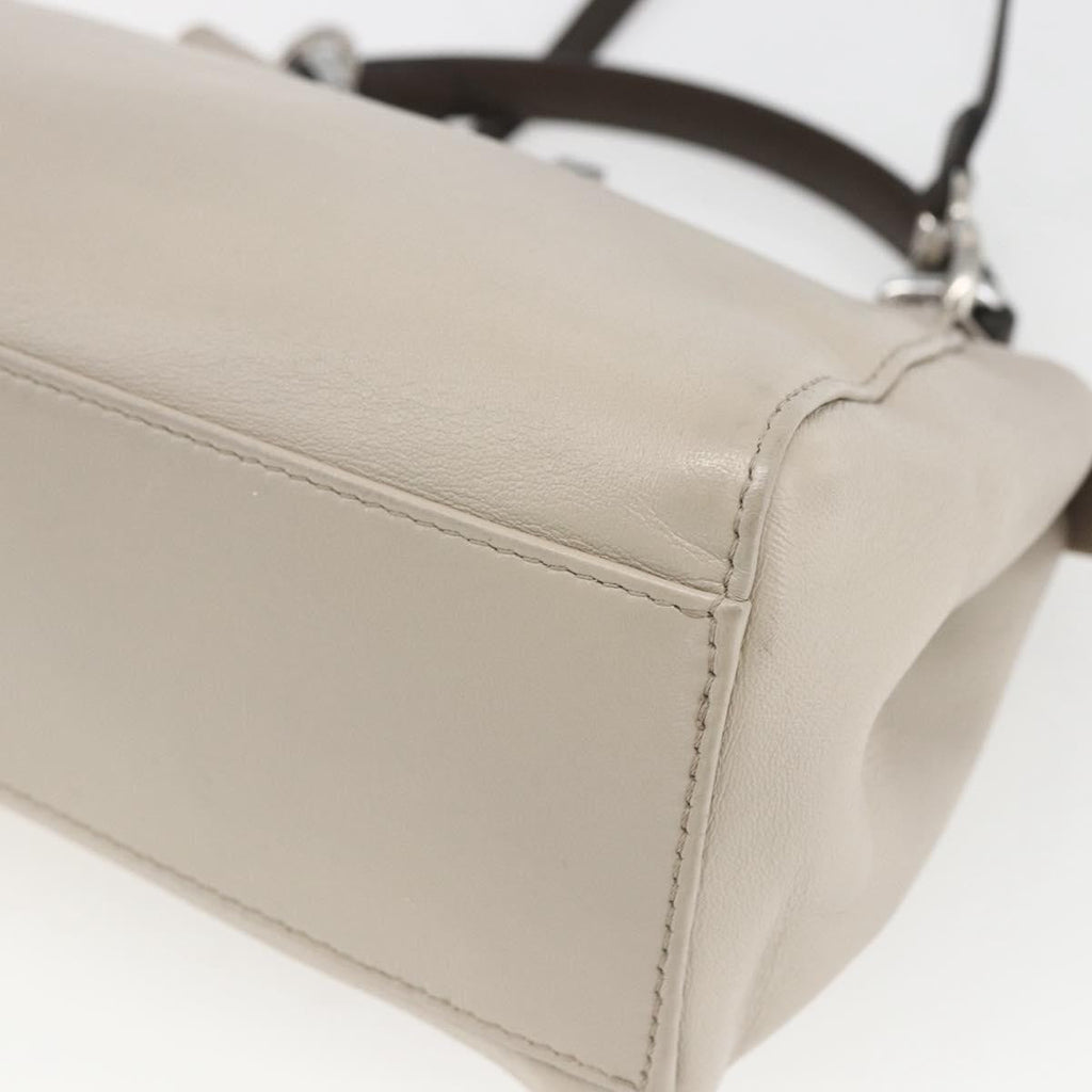 Fendi Peekaboo Bag Leather Beige Leather Handbag