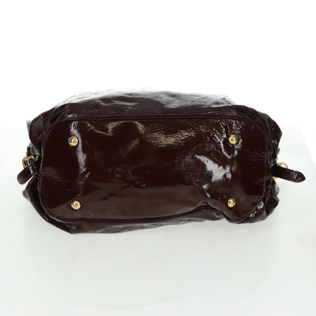 Louis Vuitton L Hobo Surya Leather Brown Patent_Leather Tote Bag
