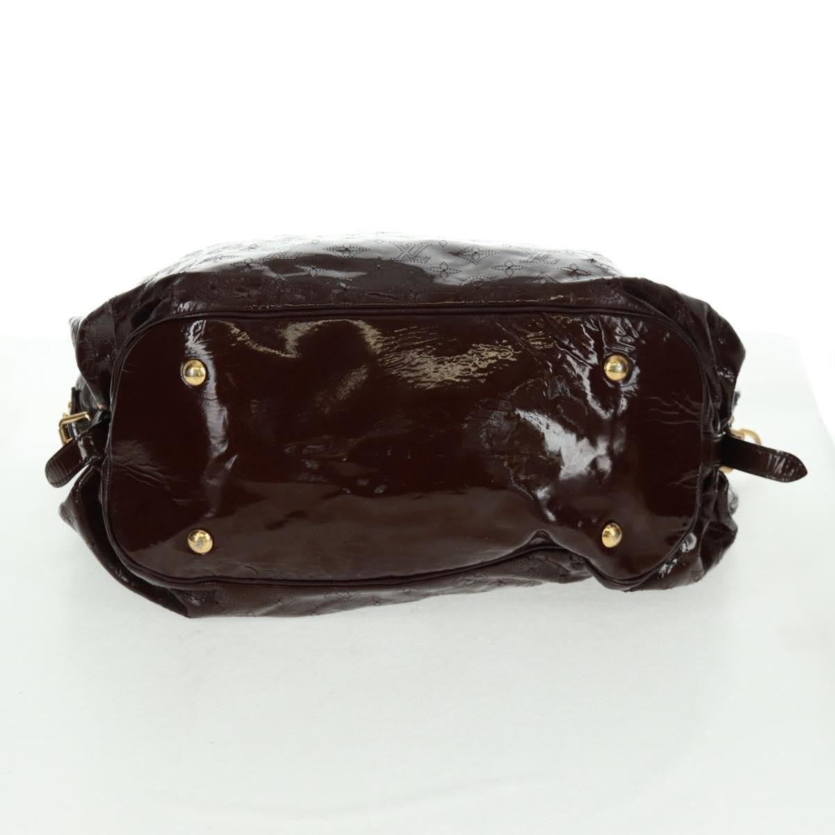 Louis Vuitton L Hobo Surya Leather Brown Patent_Leather Tote Bag