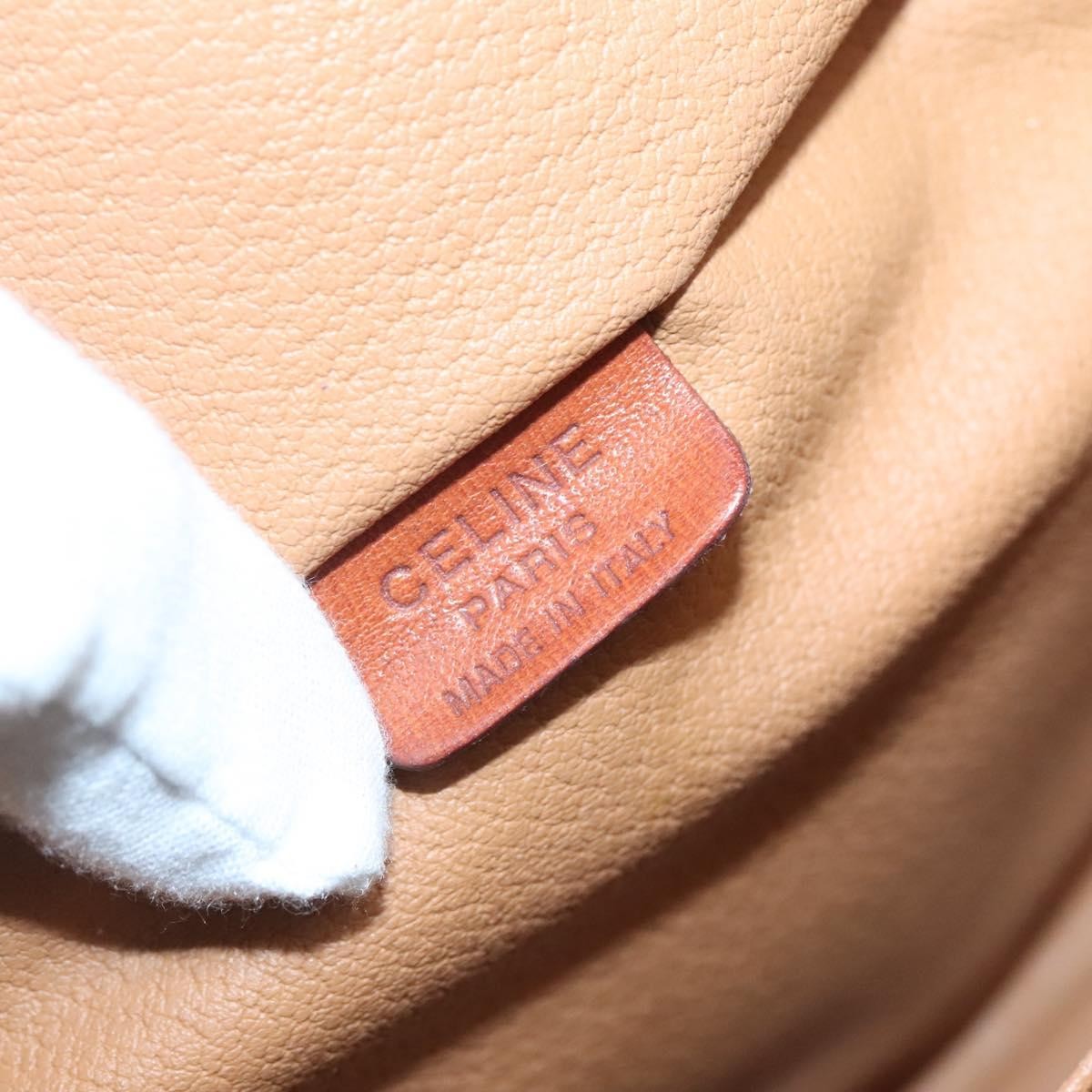 Celine Macadam Vanity Bag Canvas Brown Pvc Bag