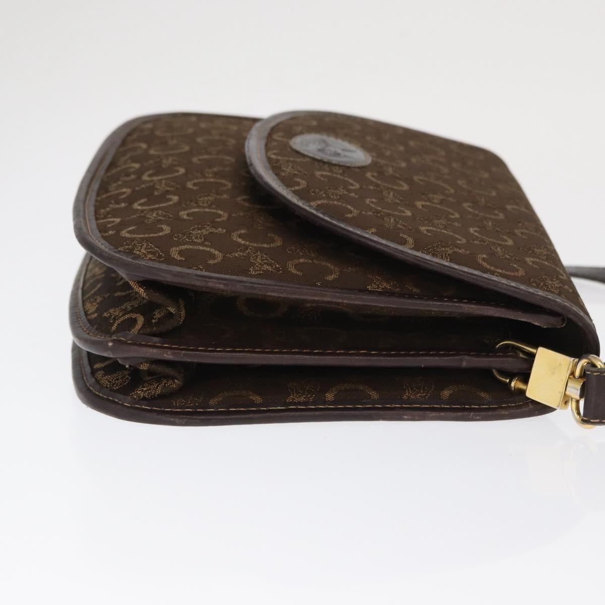 Celine C Sulky Shoulder Bag Canvas Brown Canvas Shoulder Bag Bag