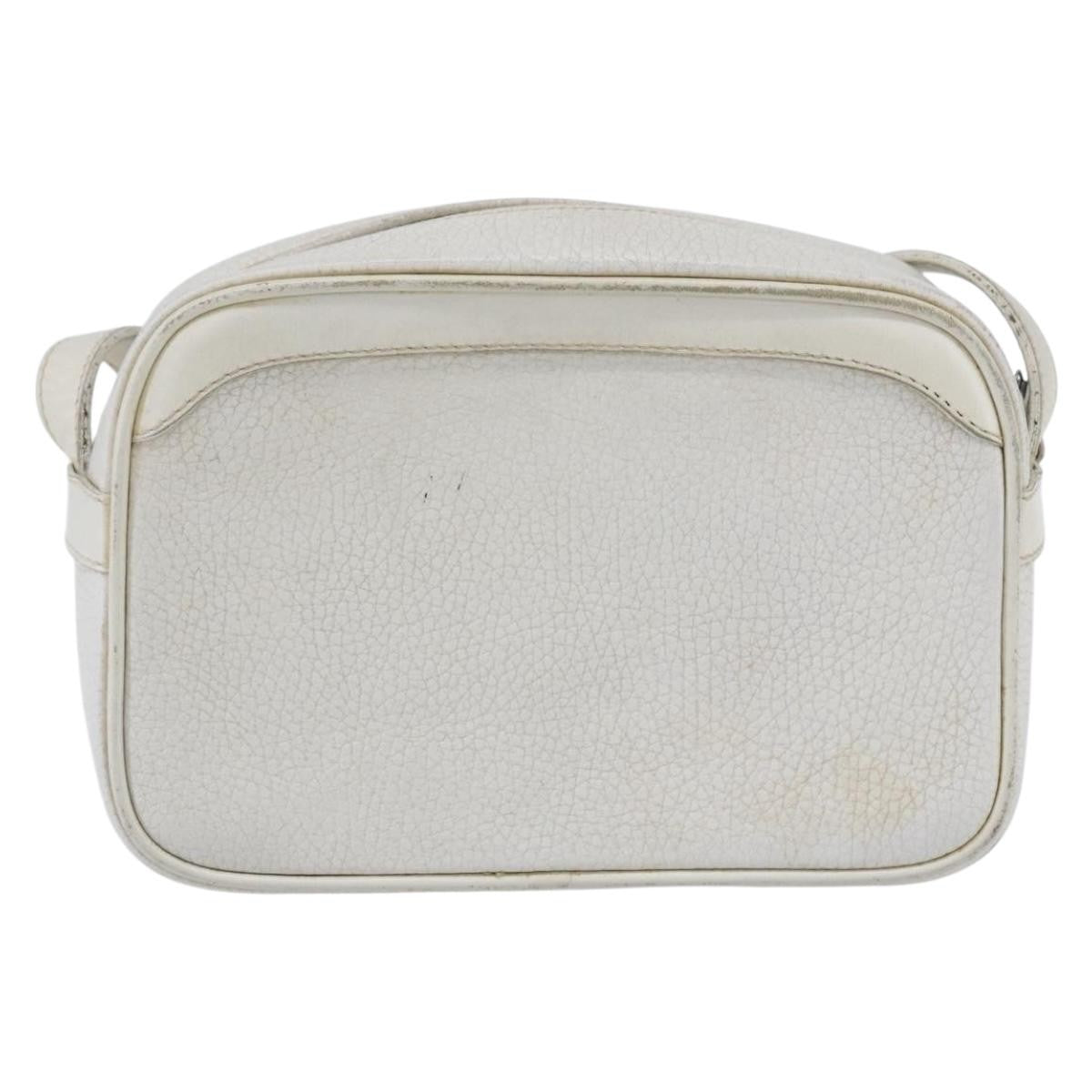 Celine Vintage Shoulder Bag Leather White Leather Shoulder Bag Bag