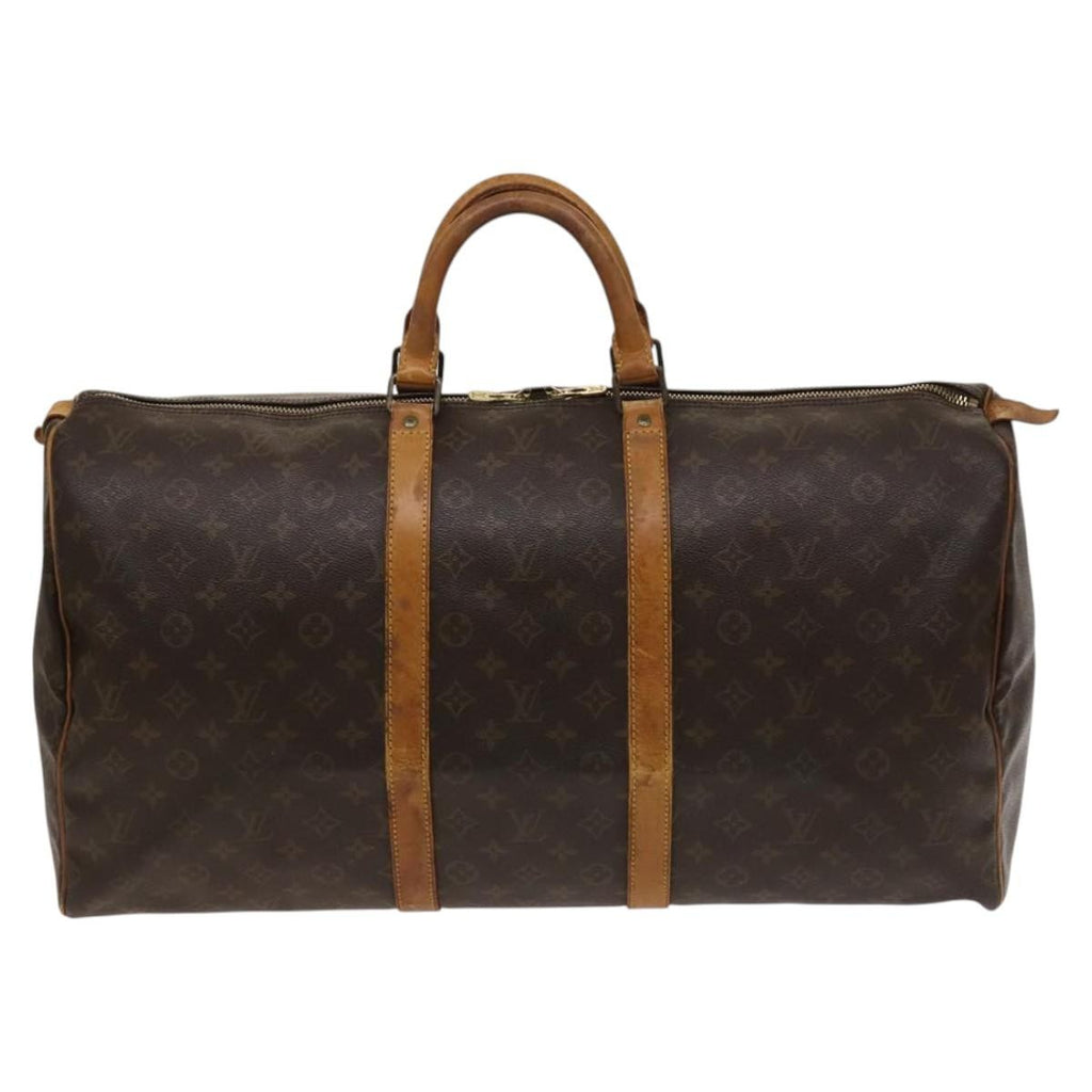 Louis Vuitton Keepall Bag Monogram Canvas Brown Canvas Travel Bag