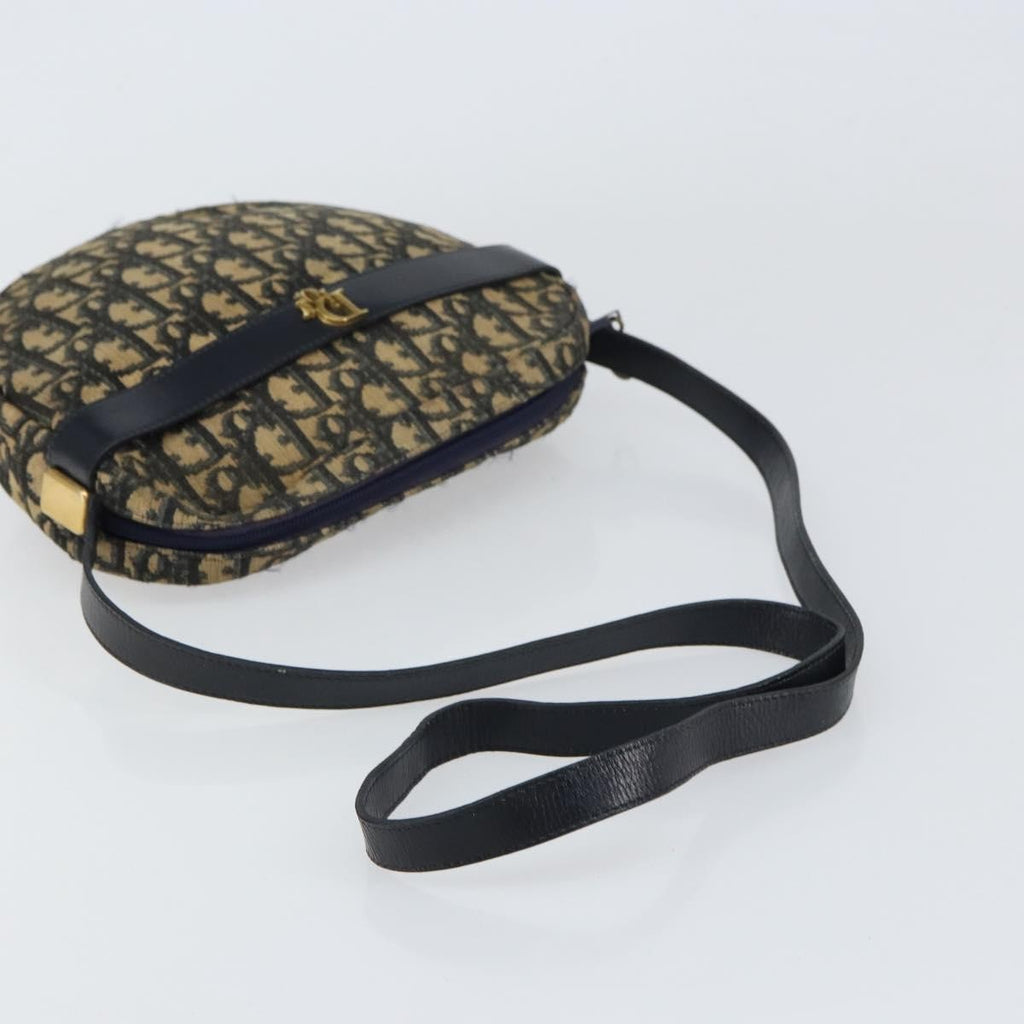 Christian Dior Vintage Trotter Shoulder Bag Canvas Navy Canvas Shoulder Bag Bag (Pre-Owned)