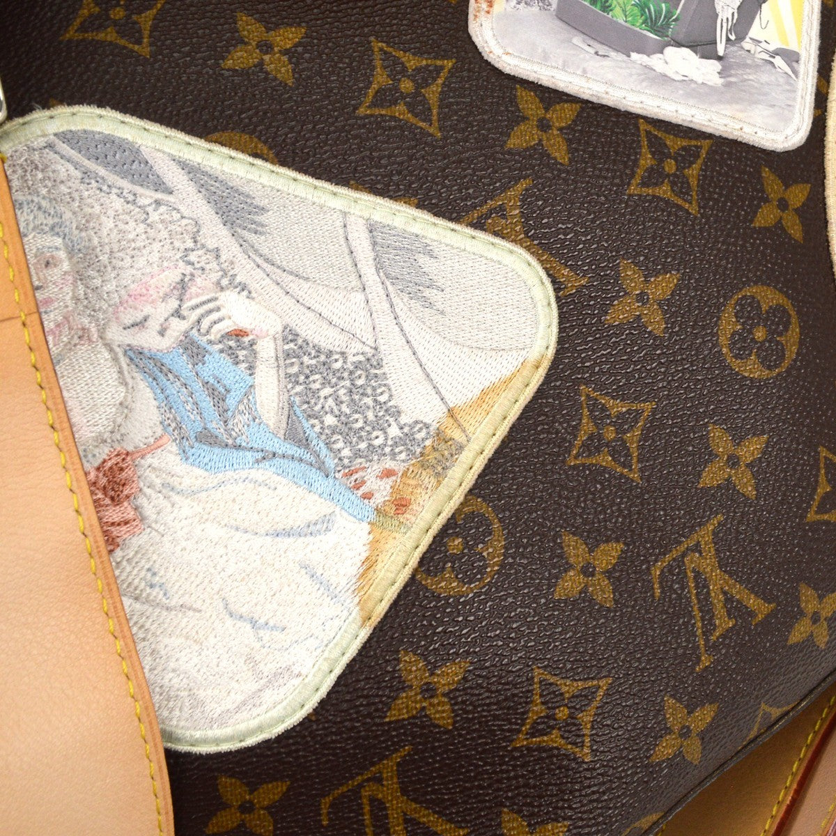 Louis Vuitton Cindy Sherman Camera Messenger Bag Patch Embellished Monogram Canvas Brown Canvas Handbag