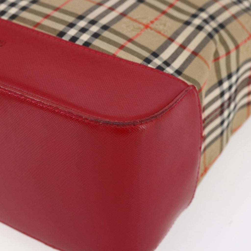 Burberry Nova Check Tote Canvas Check Pattern Beige Canvas Tote Bag