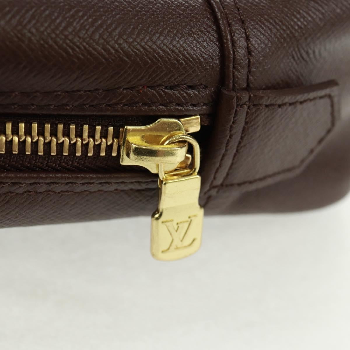 Louis Vuitton Trousse Toilette Damier Canvas Brown Canvas Clutche & Pouche Bag