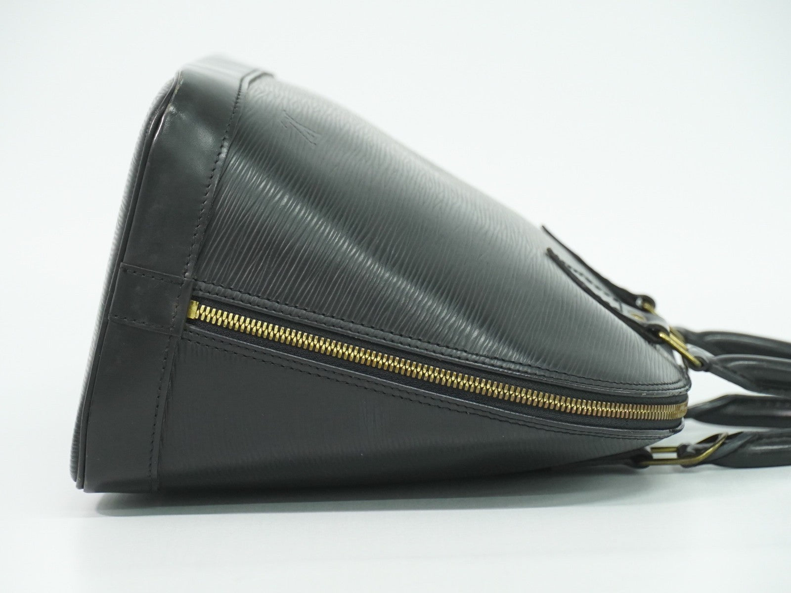 Louis Vuitton Alma Handbag Epi Leather Black Leather Handbag
