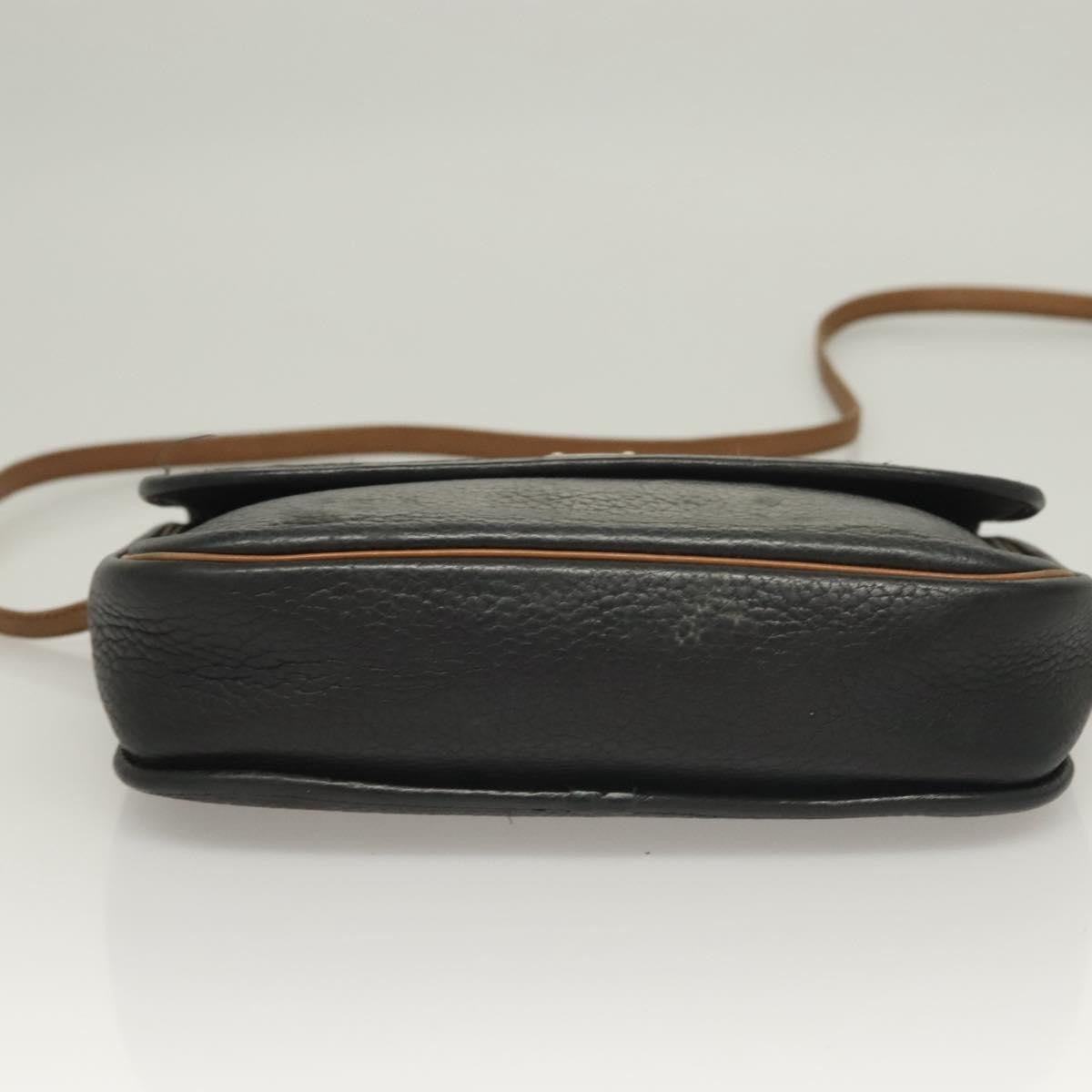 Christian Dior Vintage Trotter Crossbody Bag Leather Black Leather Clutche & Pouche Bag (Pre-Owned)