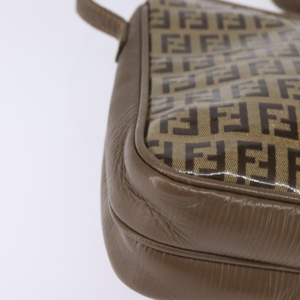 Fendi Vintage Zip Crossbody Bag Zucchino Canvas Beige Canvas Shoulder Bag Bag