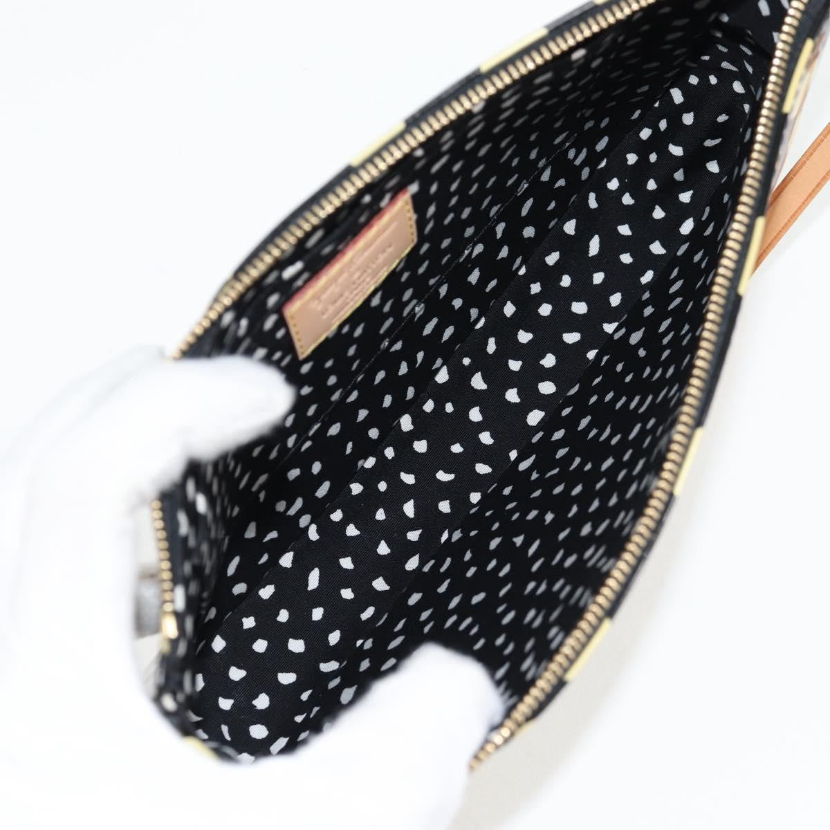 Louis Vuitton Pochette Accessoires Nm Kusama Infinity Dots Monogram Vernis Black Patent_Leather Clutche & Pouche Bag