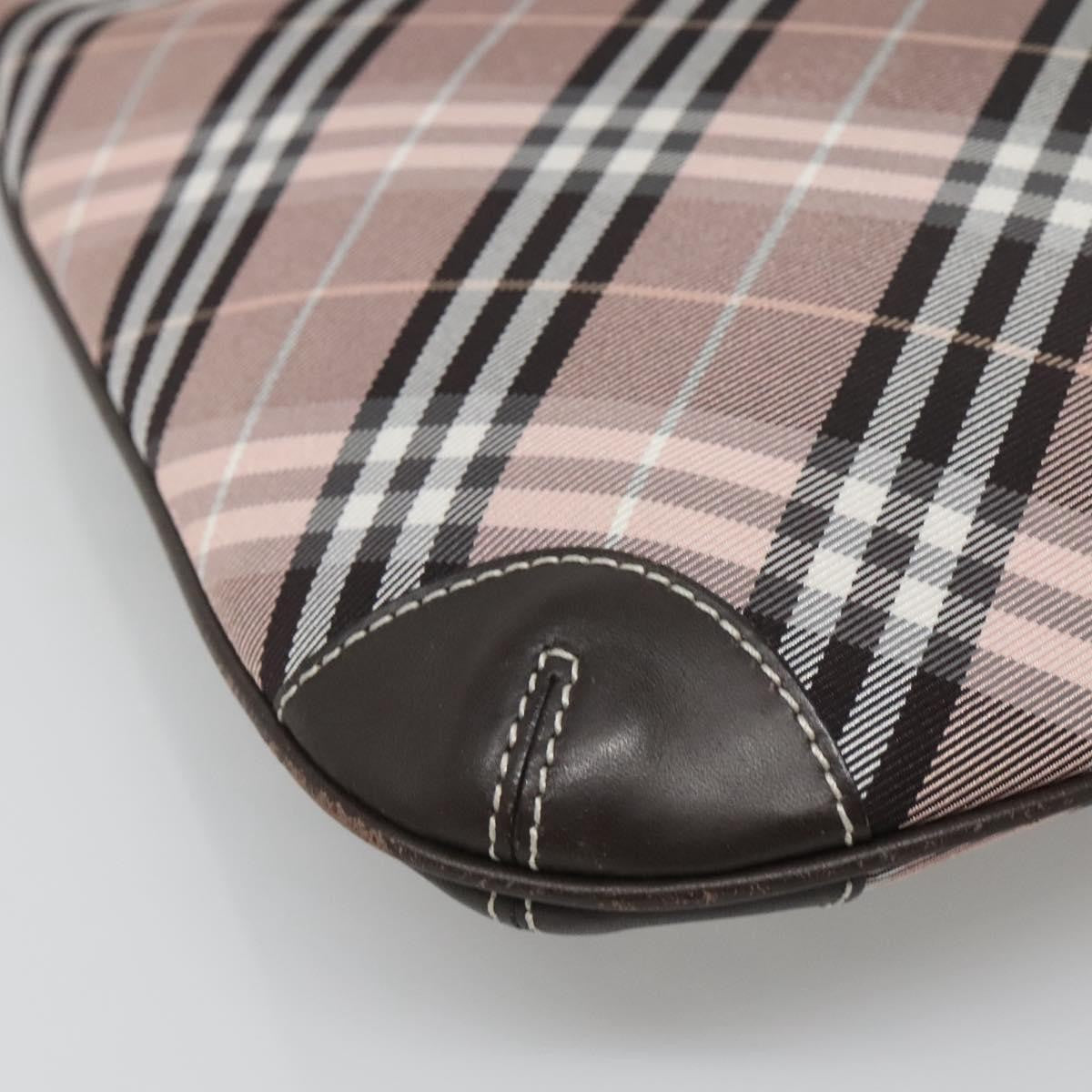 Burberry Nova Check Blue Label Canvas Pink Canvas Shoulder Bag