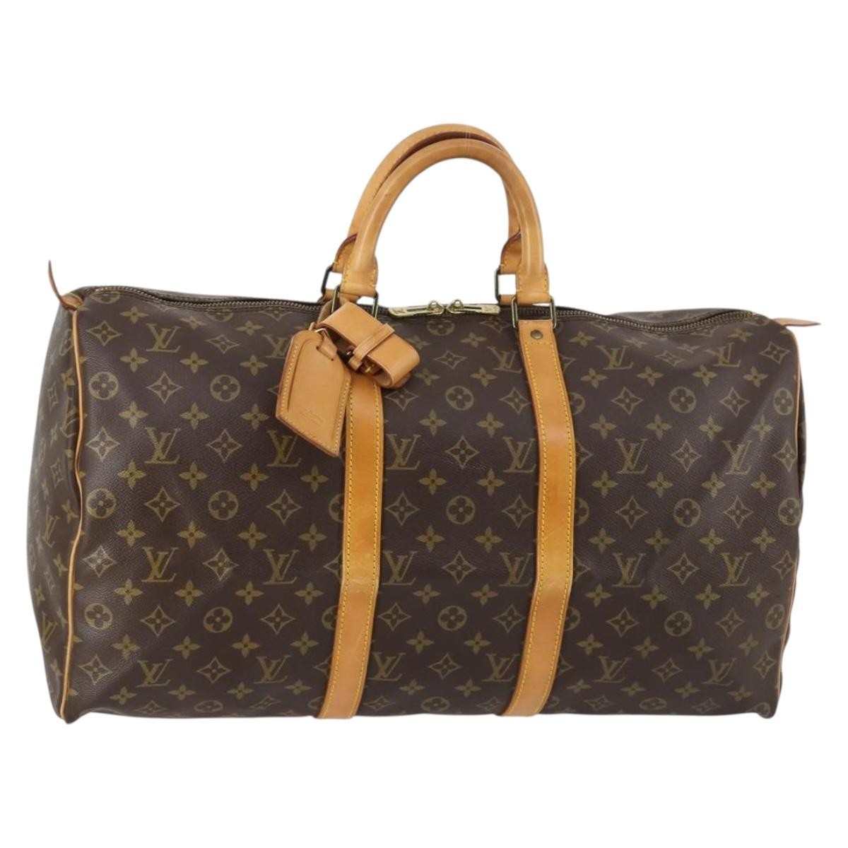 Louis Vuitton Keepall Bag Monogram Canvas Brown Canvas Bag