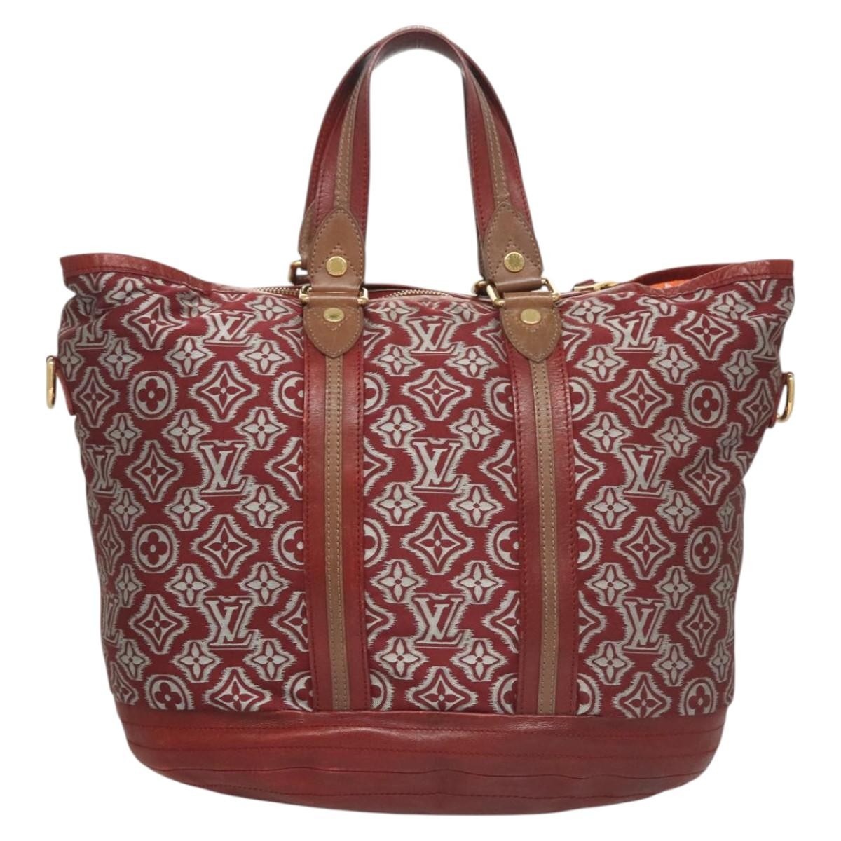Louis Vuitton Aviator Handbag Limited Edition Monogram Jacquard Burgundy Canvas Handbag