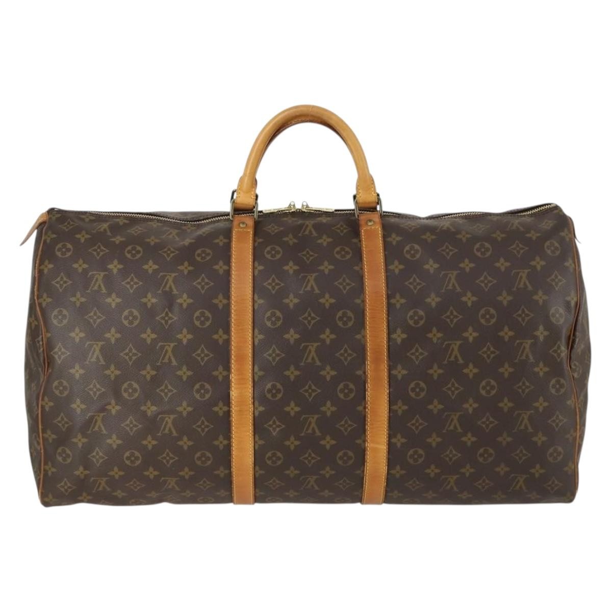 Louis Vuitton Keepall Bag Monogram Canvas Brown Canvas Travel Bag