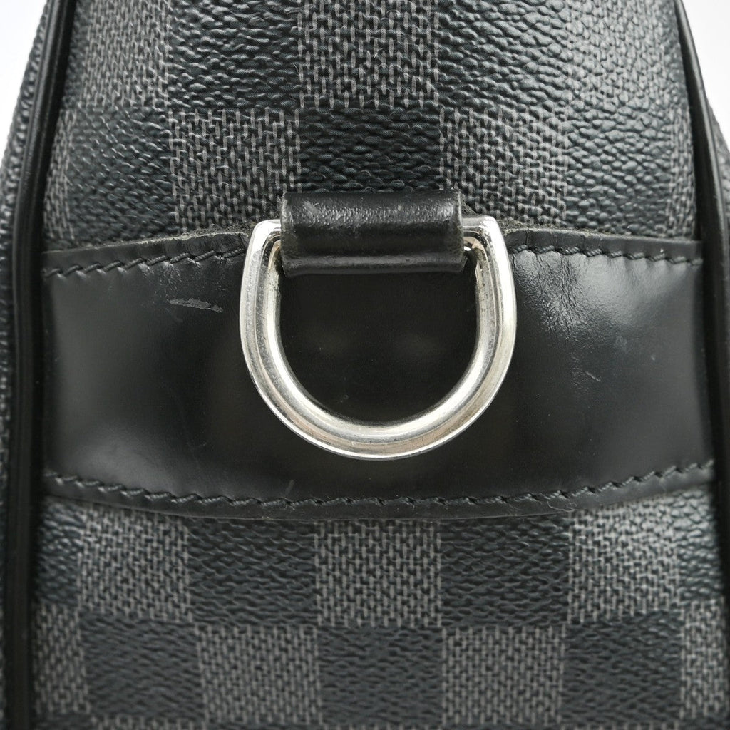 Louis Vuitton Tadao Handbag Damier Graphite Black Canvas Tote Bag