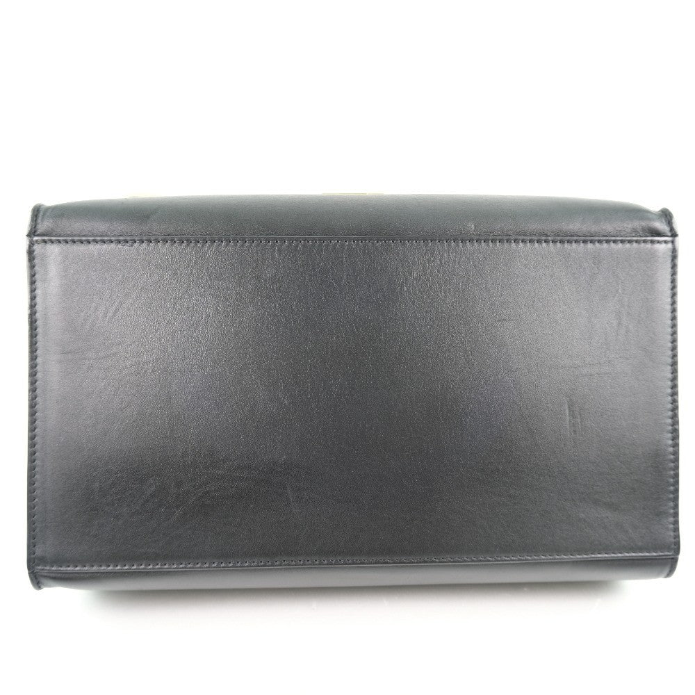 Celine Trapeze Bag Leather With Suede Black Leather Bag