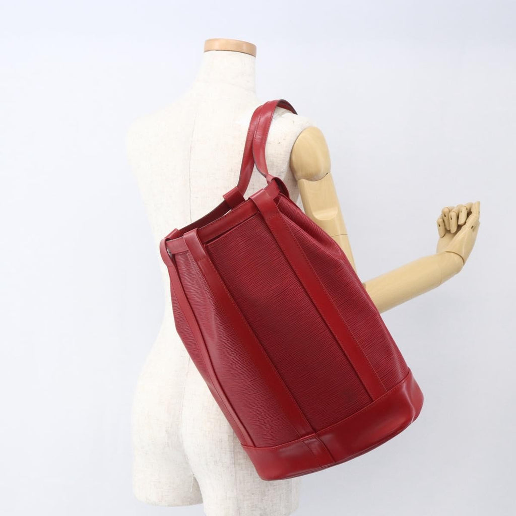 Louis Vuitton Randonnee Backpack Epi Leather Red Leather Shoulder Bag
