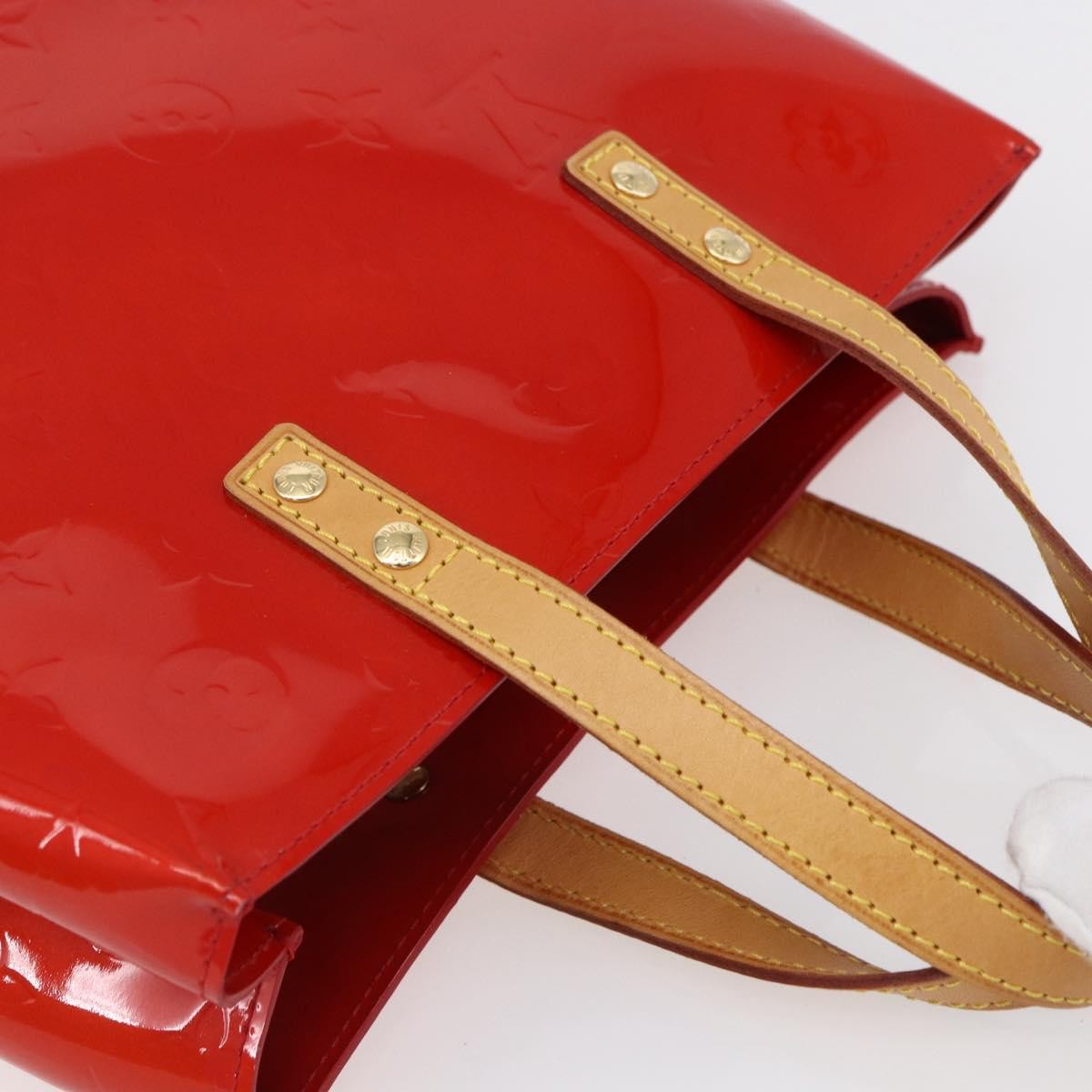 Louis Vuitton Reade Handbag Monogram Vernis Red Patent_Leather Handbag