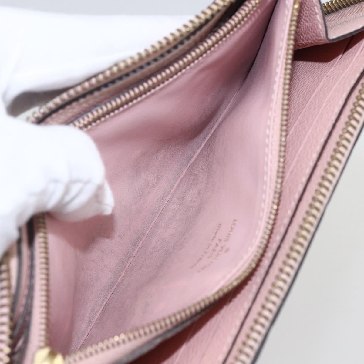 Louis Vuitton Clemence Wallet Monogram Empreinte Leather Pink Leather Wallets Accessory