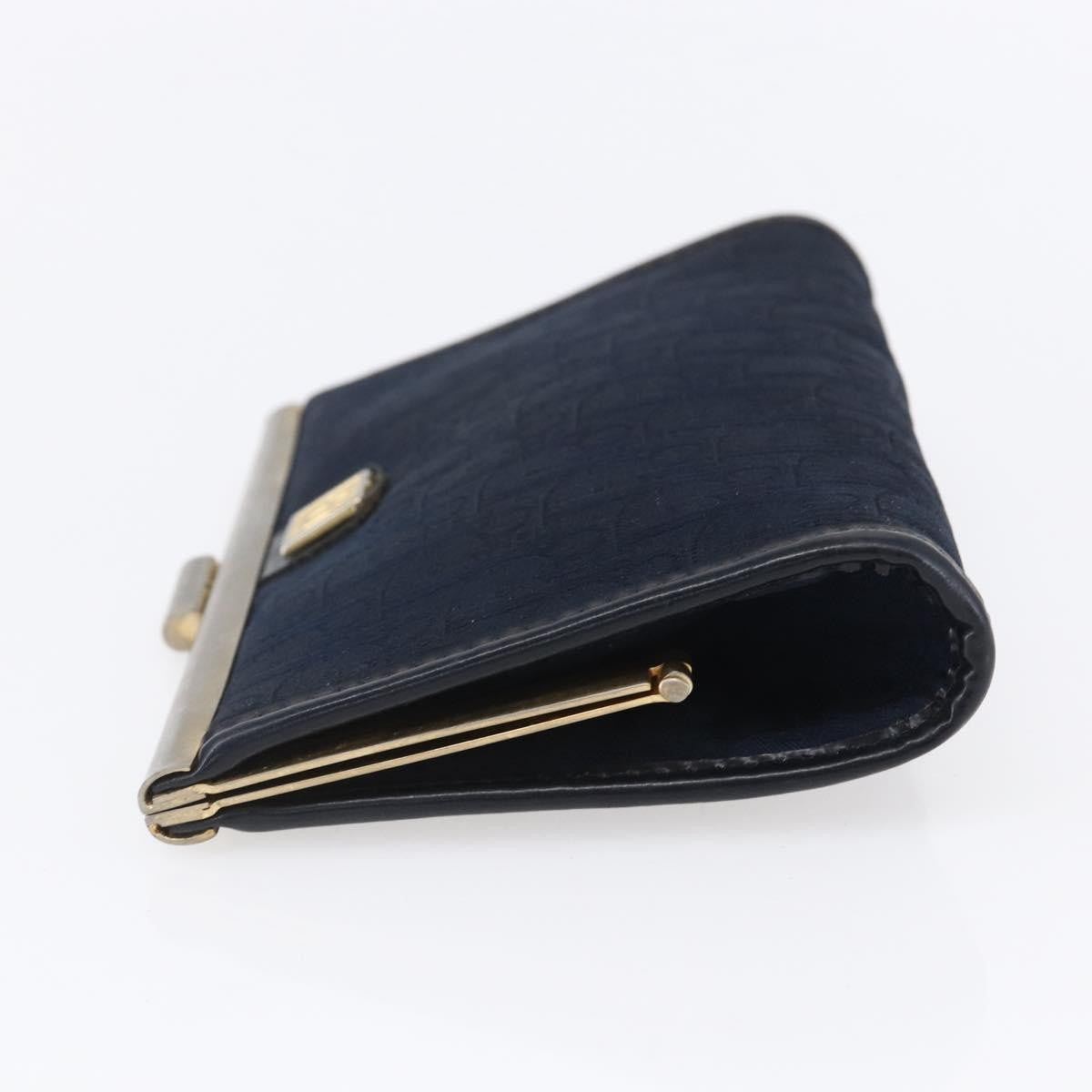 Christian Dior Vintage Trotter Pouch Canvas Navy Canvas Clutche & Pouche Bag (Pre-Owned)