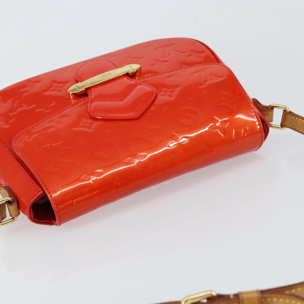 Louis Vuitton Bellflower Handbag Monogram Vernis Red Patent_Leather Shoulder Bag