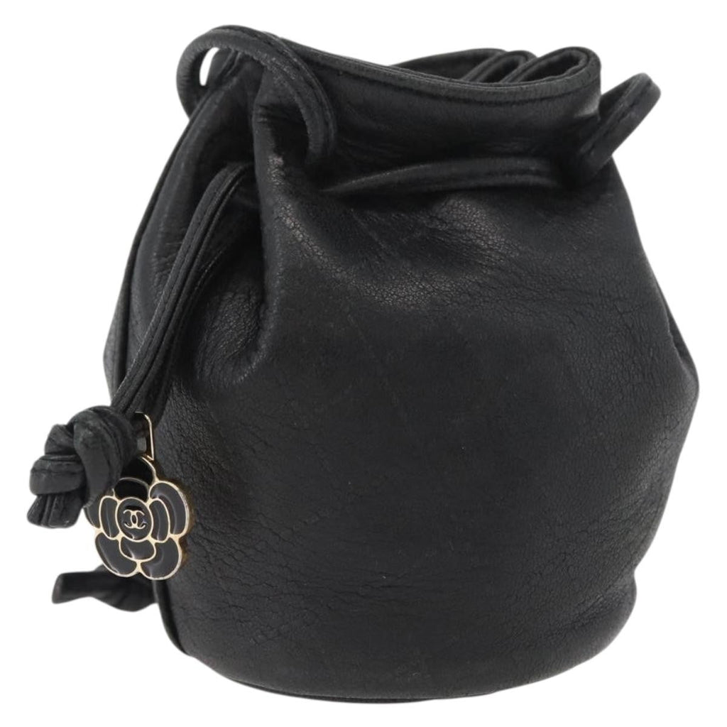 Chanel Camellia Clutch Bag Leather Black Leather Clutche & Pouche Bag