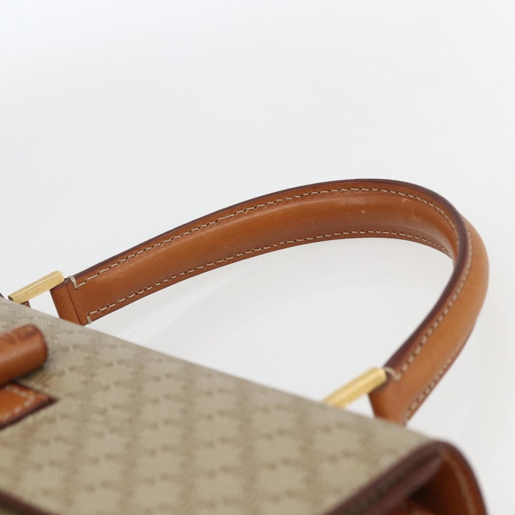 Celine Vintage Macadam Handbag Canvas And Leather Beige Canvas Handbag