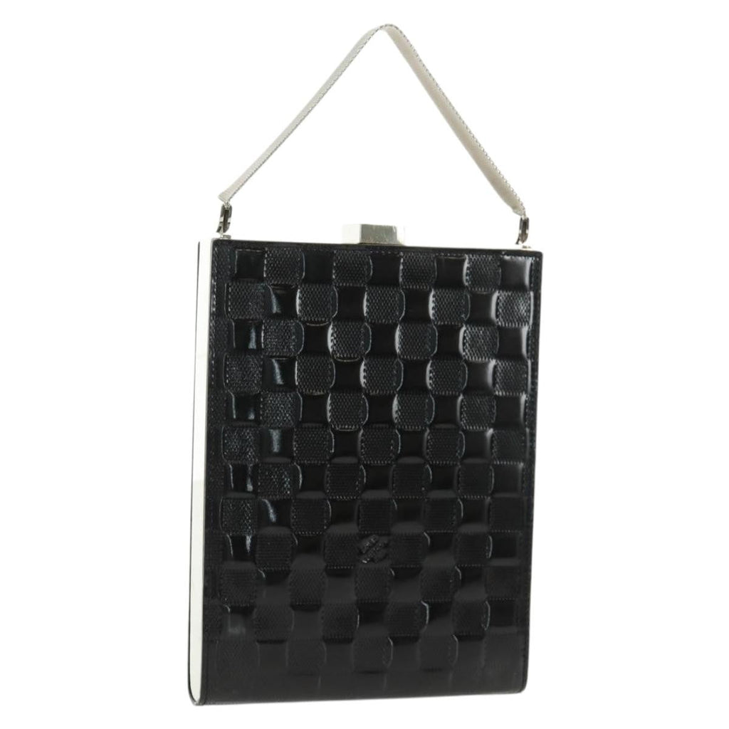 Louis Vuitton Saint Ange Handbag Damier Vernis Black Patent_Leather Handbag