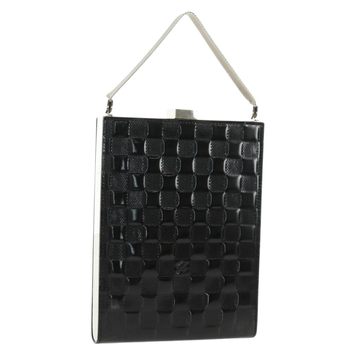 Louis Vuitton Saint Ange Handbag Damier Vernis Black Patent_Leather Handbag