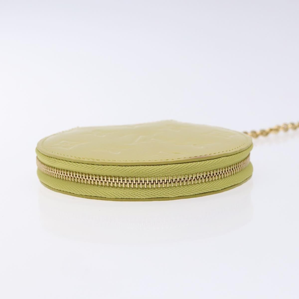 Louis Vuitton Boite Chapeau Coin Purse Monogram Vernis Beige Patent_Leather Wallets Accessory