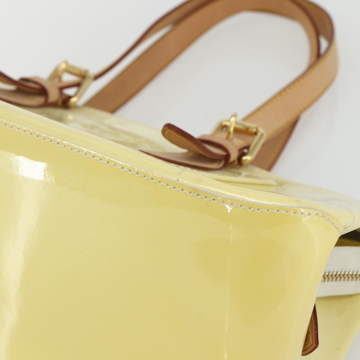 Louis Vuitton Rosewood Avenue Handbag Monogram Vernis Yellow Patent_Leather Handbag