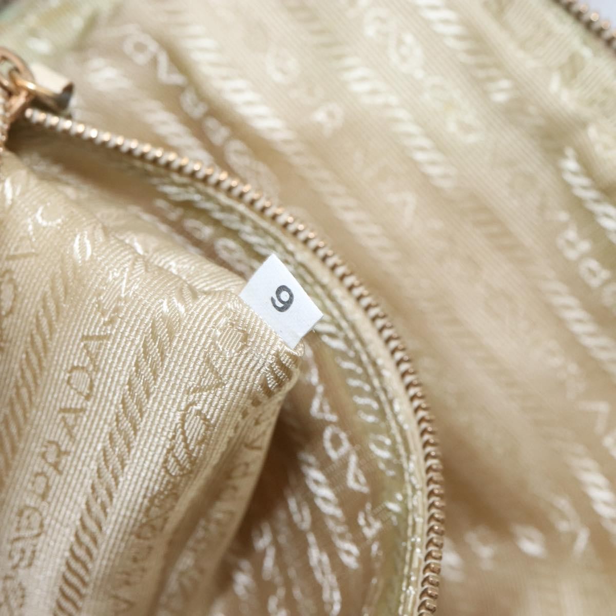 Prada Vintage Handbag Tessuto Beige Nylon Handbag