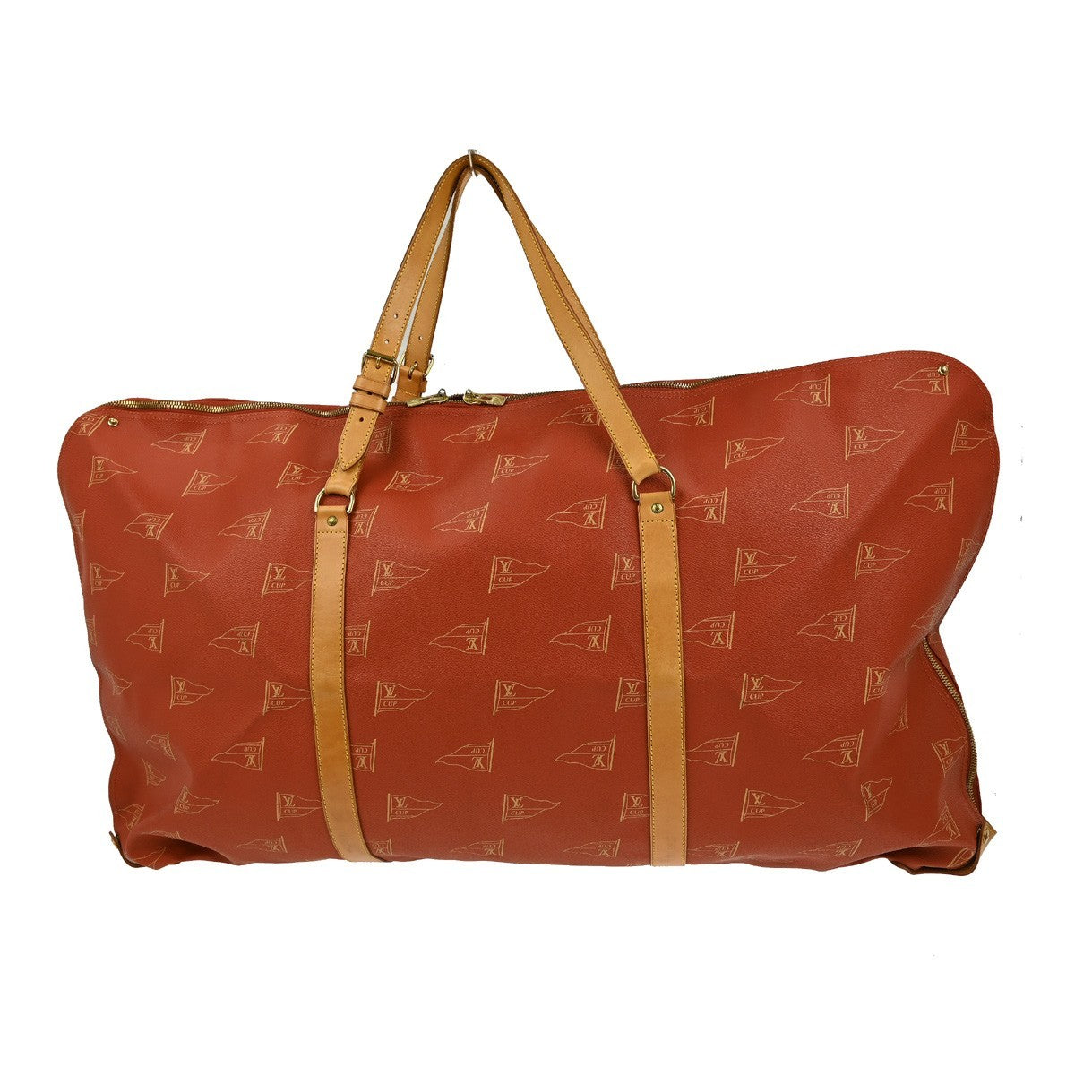 Louis Vuitton Cup Garment Cover Coated Canvas Red Canvas Travel Bag