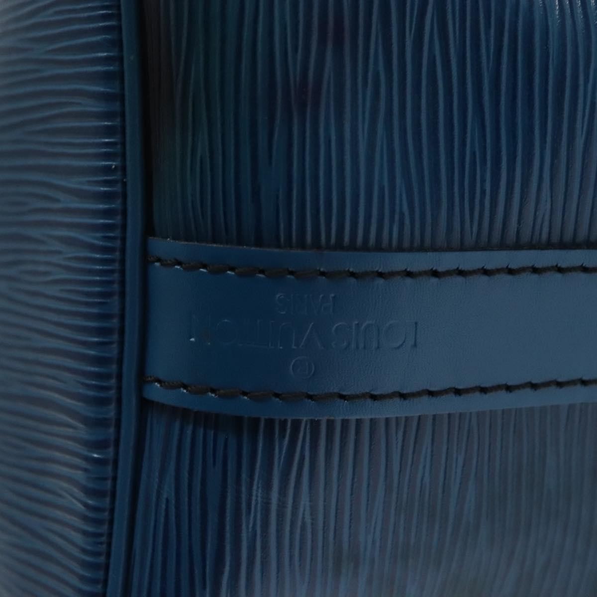 Louis Vuitton Petit Noe Handbag Epi Leather Blue Leather Bag