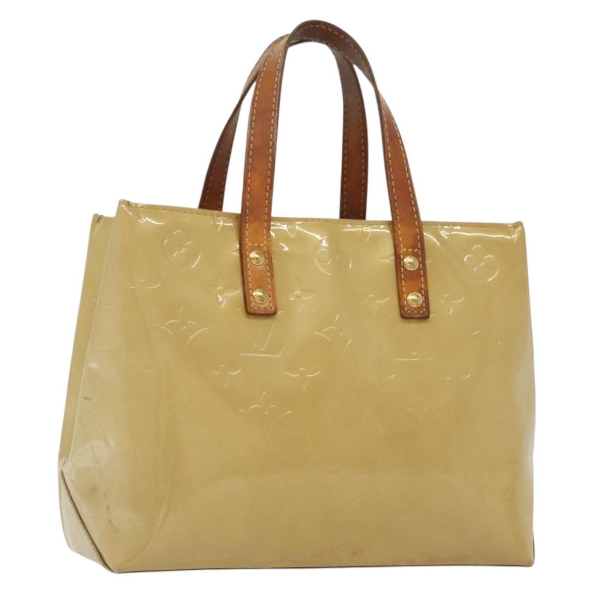 Louis Vuitton Reade Handbag Monogram Vernis Beige Patent_Leather Handbag