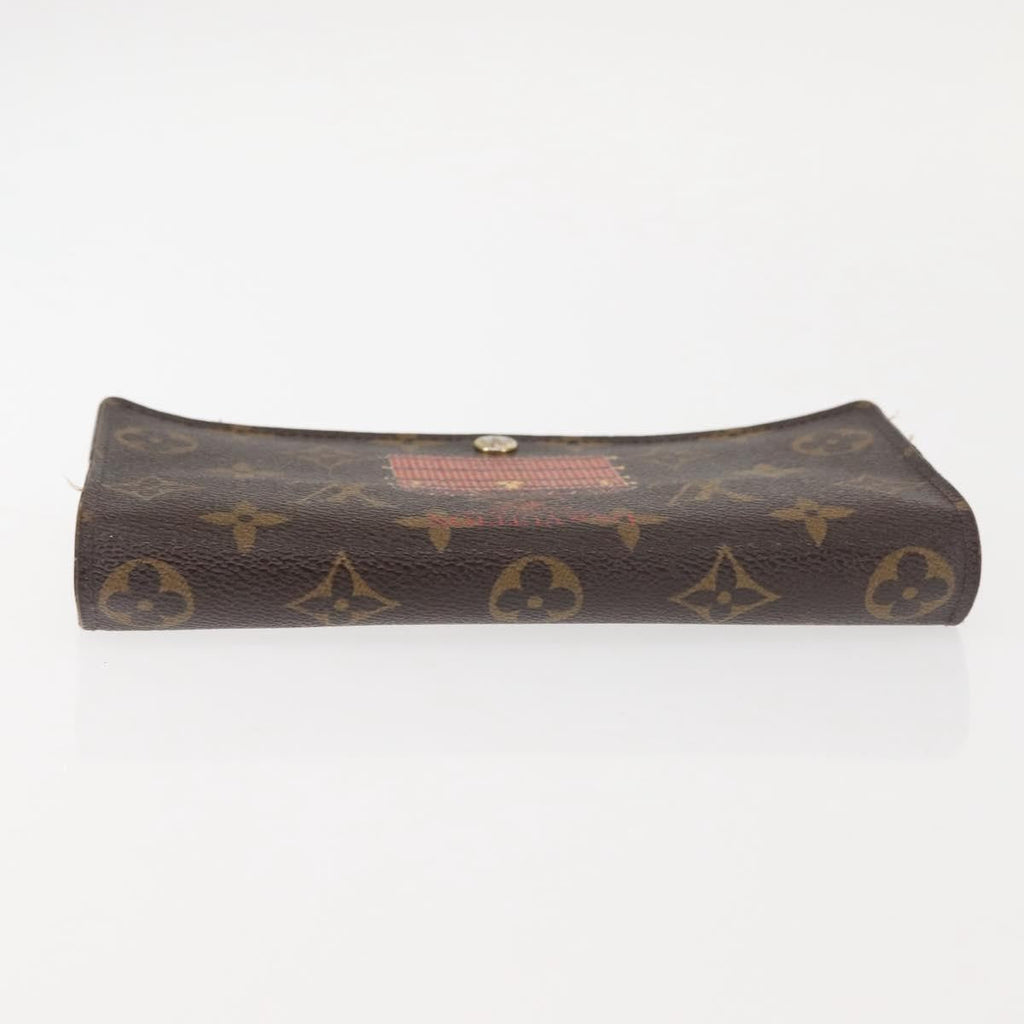 Louis Vuitton Vintage Sarah Wallet Monogram Canvas Brown Canvas Wallets Accessory