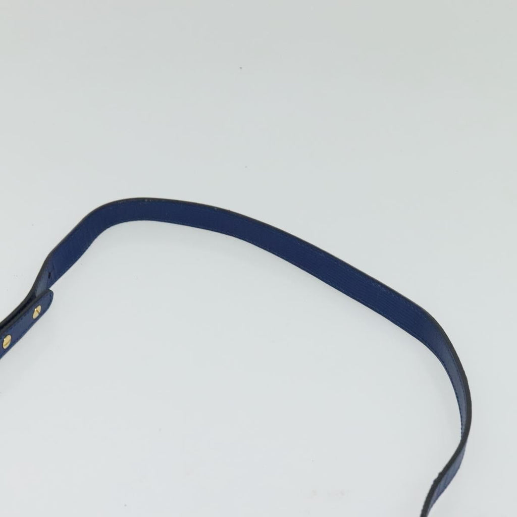 Celine Vintage Circle Logo Crossbody Bag Leather Blue Leather Shoulder Bag Bag