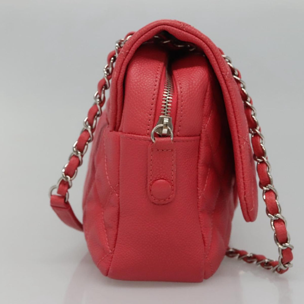 Chanel Flap Shoulder Bag Quilted Lambskin Pink Calfskin Shoulder Bag Bag