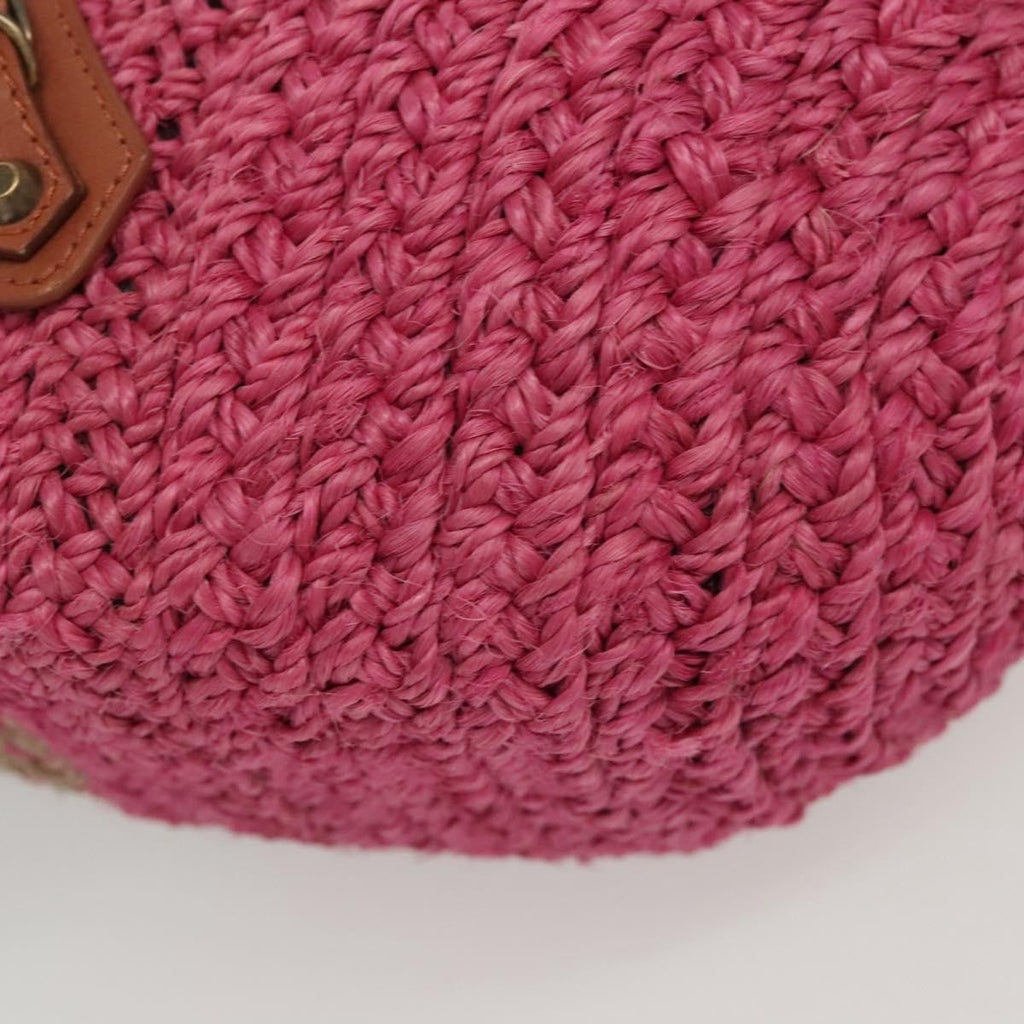 Balenciaga Panier Basket Tote Woven Raffia Pink Wood Tote Bag