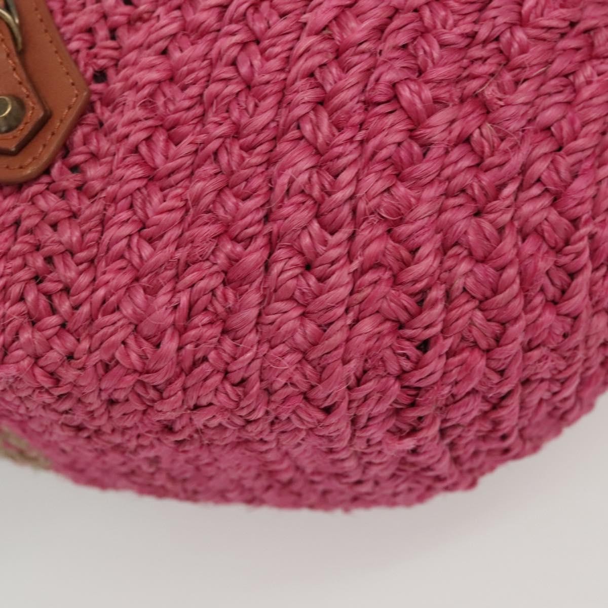 Balenciaga Panier Basket Tote Woven Raffia Pink Wood Tote Bag